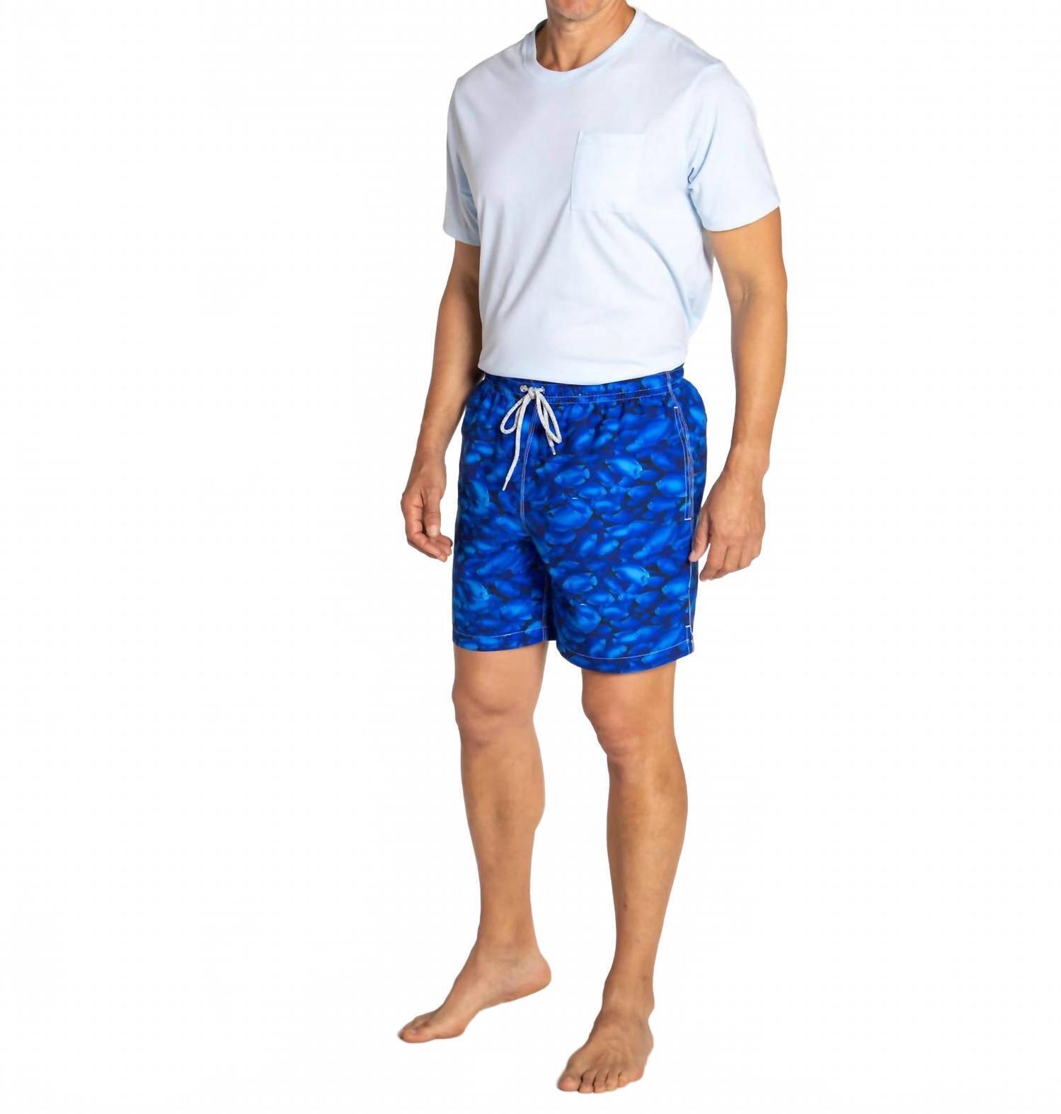 New Michaels Swimwear Rolex Fish Swim Trunk In Navy
